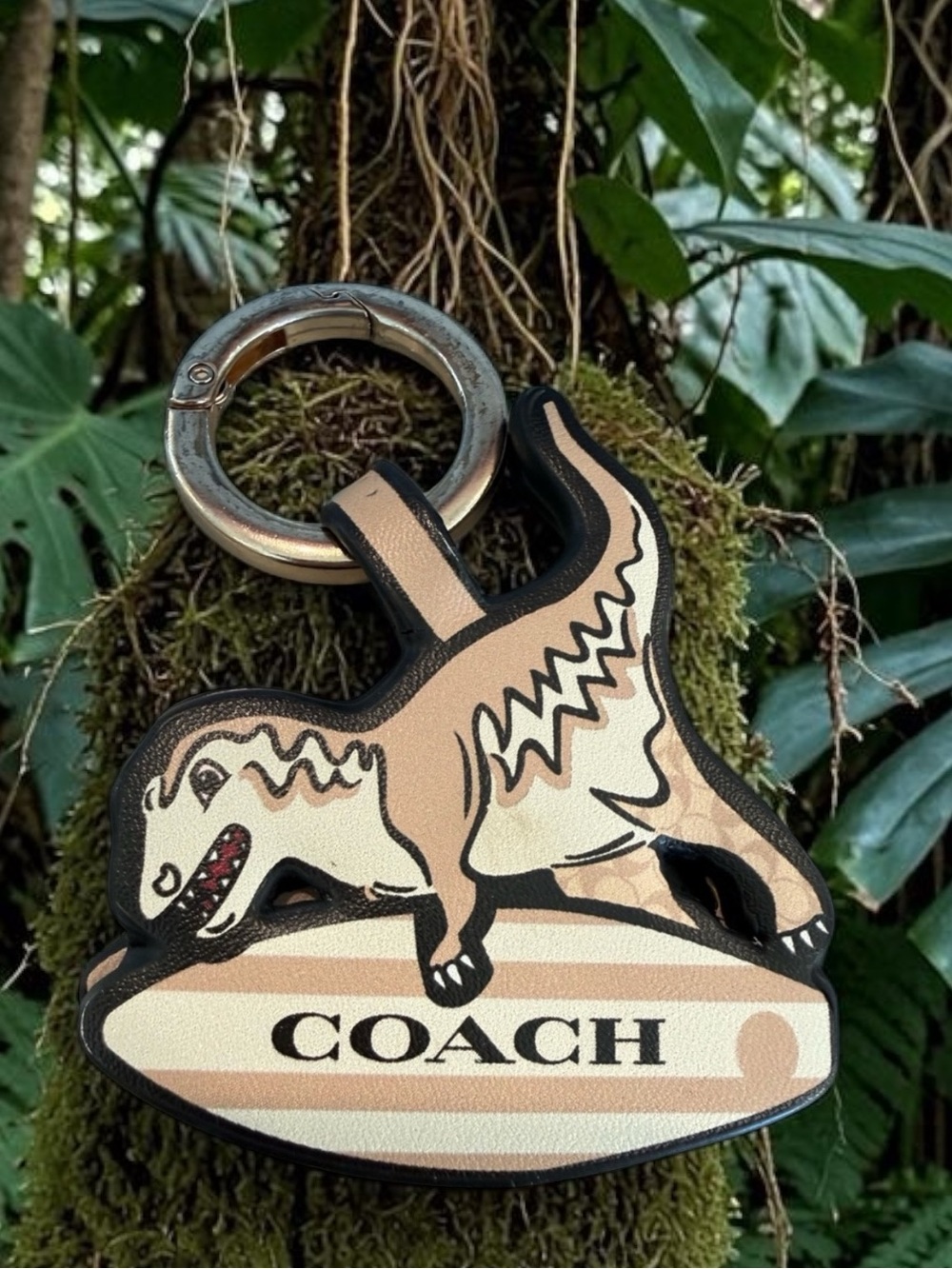 Coach VINTAGE REXY t-Rex, bag charm keychain key fob surfboard collectible - Picture 2 of 16